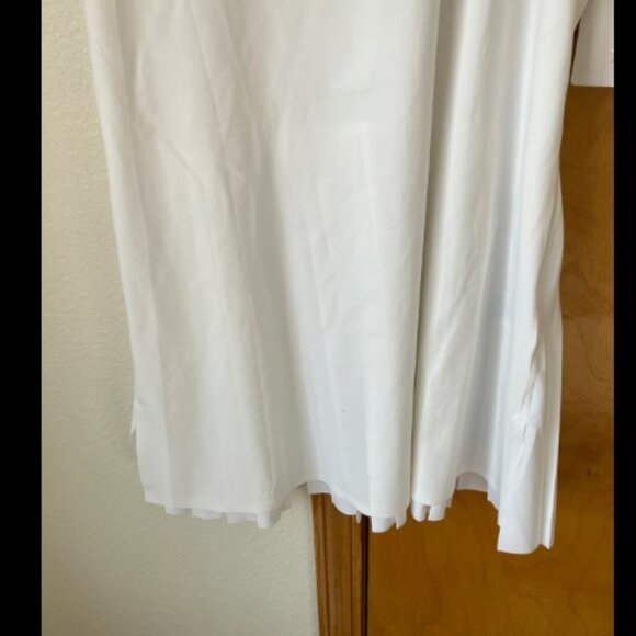 ❤️3/$12 Athleta size XL White Match Point Pleated Dress. New with tags - Picture 3 of 8